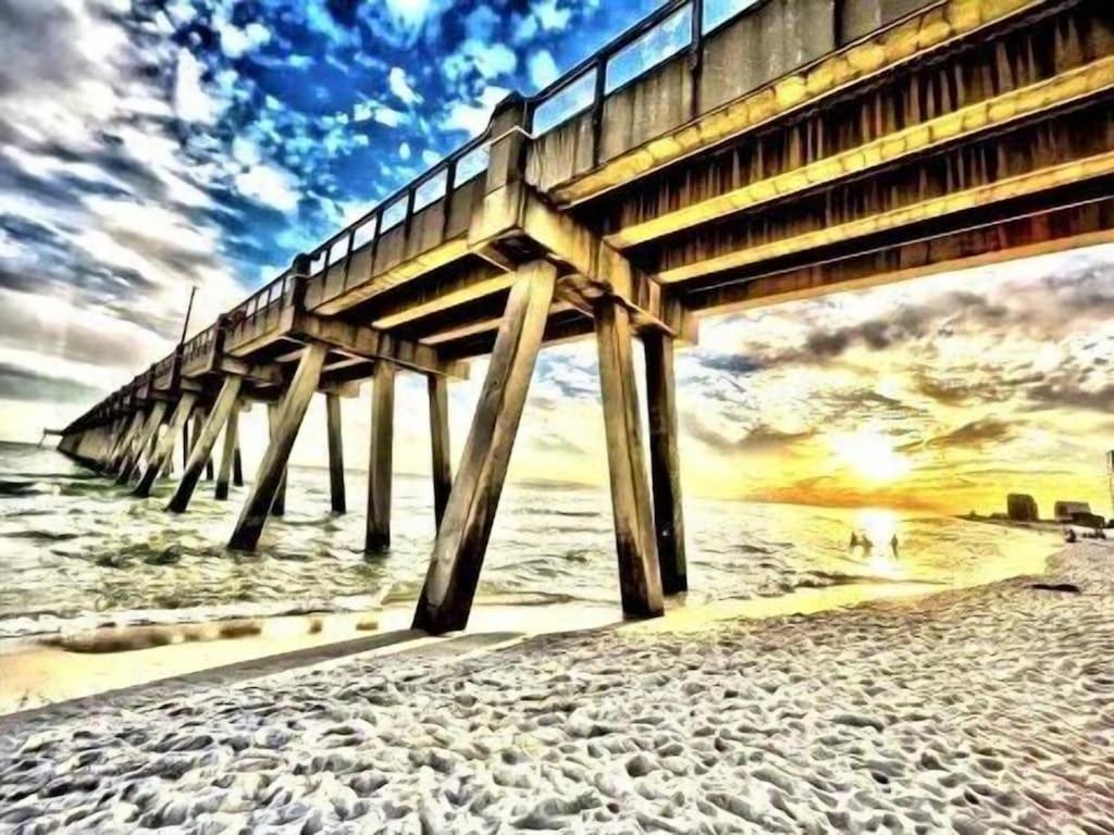 Ocean Front Penthouse Suite Panoramic Views Of Gulf,Pensacola Beach,Pier, & Bay Exterior photo